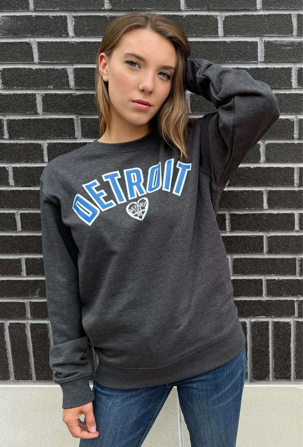 WOMENS FOOTBALL CREW FLEECE