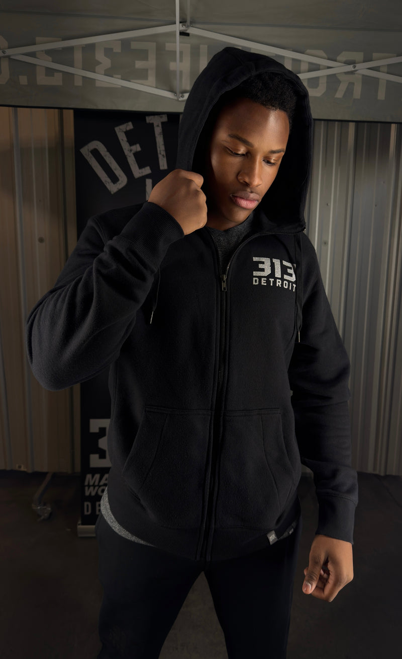 DETROIT LIFE 313 ZIP UP HOODIE