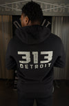 DETROIT LIFE 313 ZIP UP HOODIE