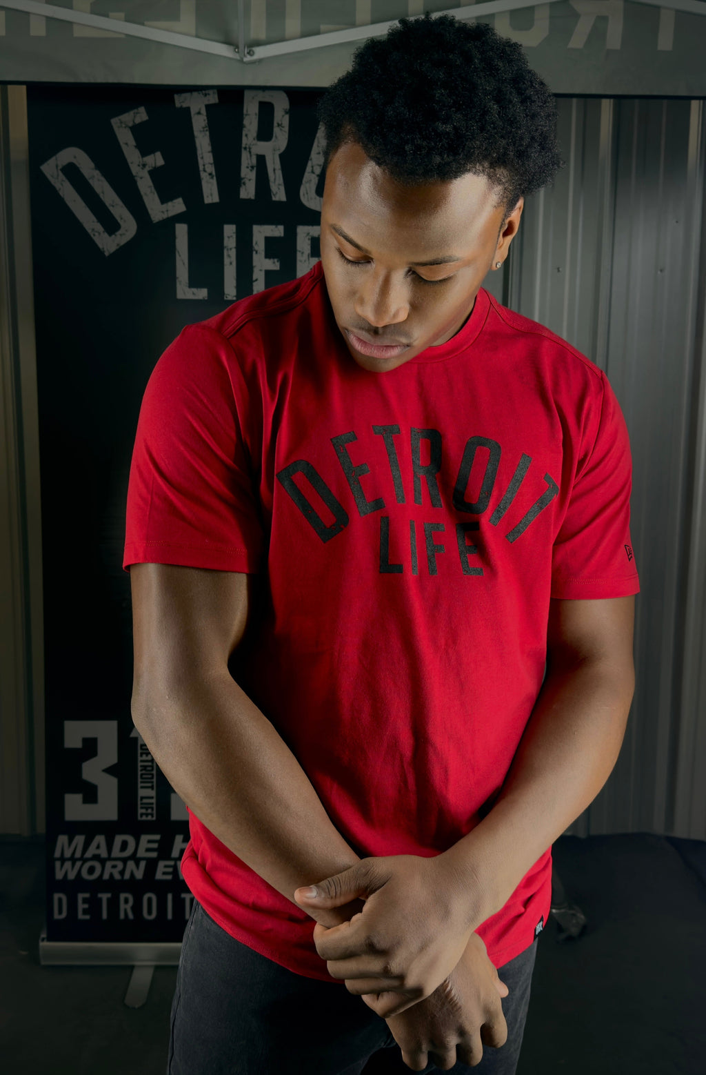 DETROIT LIFE RED T SHIRT