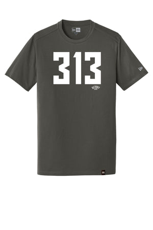 DETROIT LIFE 313 T SHIRT GRAPHITE GRAY