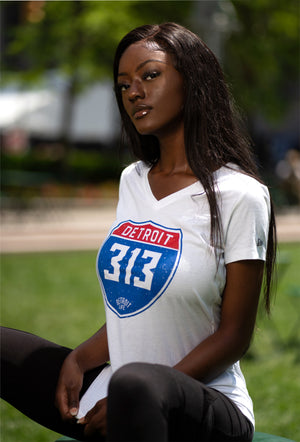 DETROIT 313 INTERSTATE SIGN T SHIRT