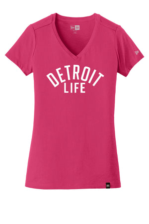 WOMENS DETROIT LIFE V NECK T SHIRT