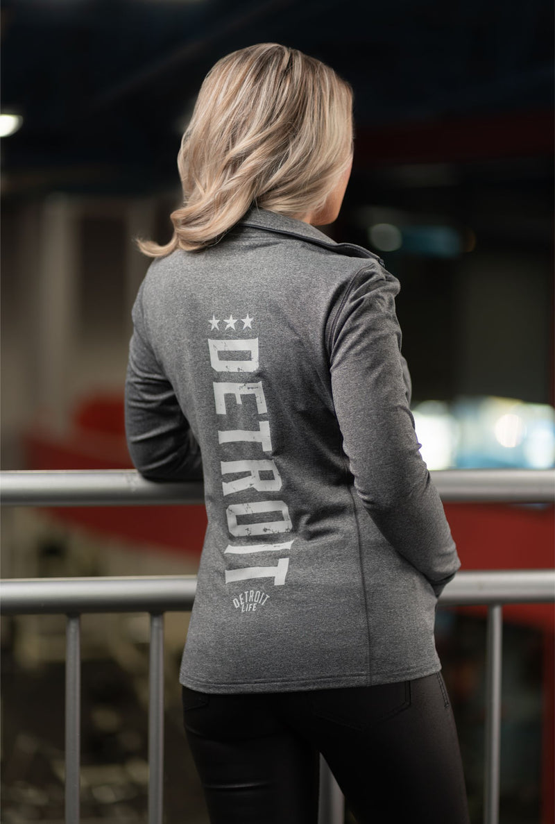 WOMENS GRAY DETROIT LIFE SPORT JACKET