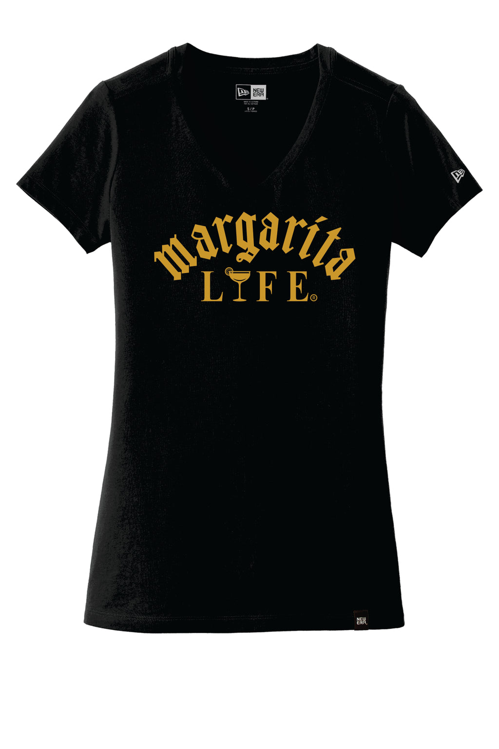 WOMENS MARGARITA LIFE T SHIRT GOLD