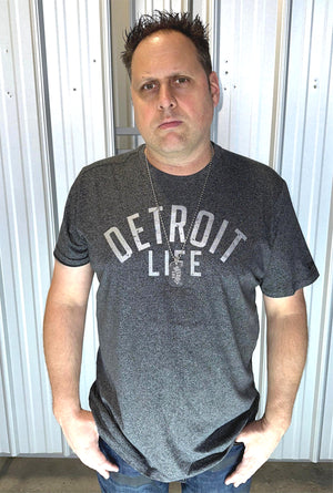 DETROIT LIFE T SHIRT BLACK TWIST