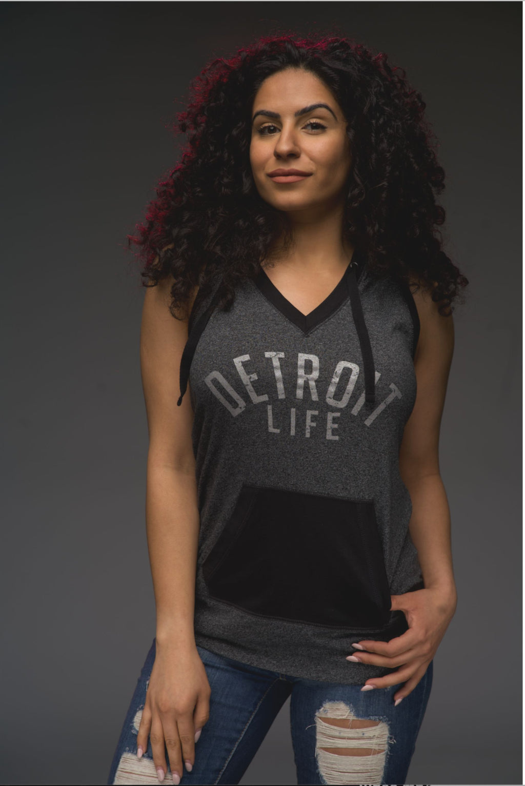 Detroit Life Womens Tank Hoodie