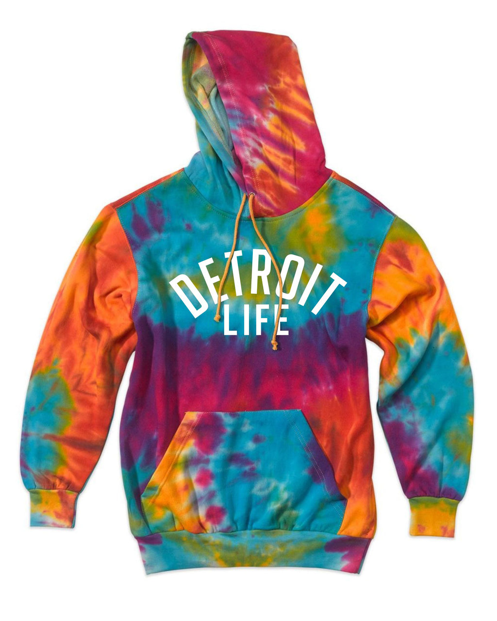 DETROIT LIFE TIE DYE HOODIE